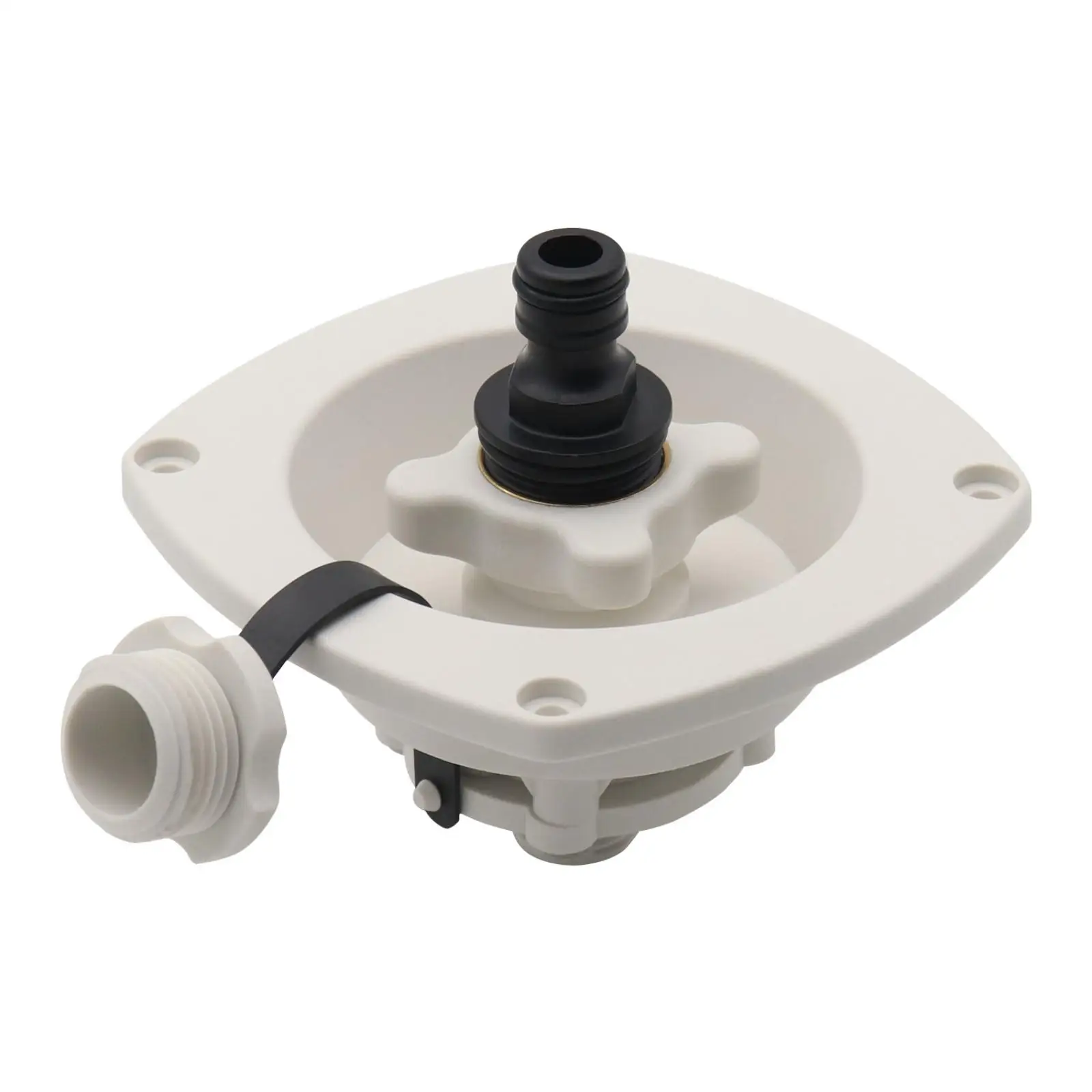 RV Water Inlet Fitting Wall-Mount Recreational Vehicle Water Fill Inlet Square for Boats