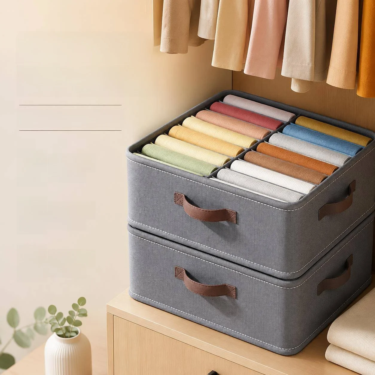 double-row-wardrobe-clothes-storage-box-layered-home-use-cloth-art-pants-storage-box-divided-for-clothing-organization