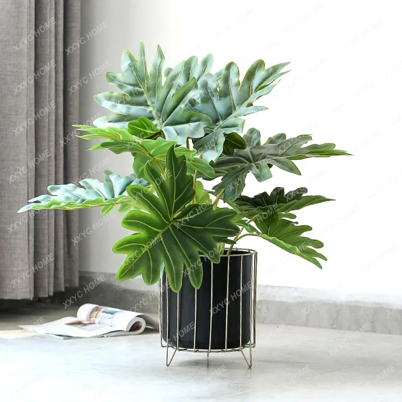 

Philodendron Artificial Plant Pot Store Soft Decoration Ornaments Simulation Greenery Bonsai home decoration artificial plants