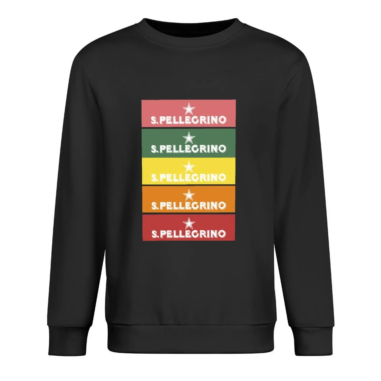

Retro S Pellegrino Sparkling Water Stars Design Pullover men clothing autumn men's clothing tracksuit men's sweatshirts