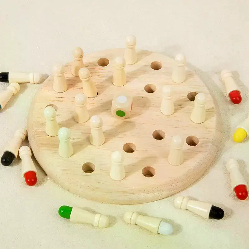 

Wooden Memory Match Stick Chess Color Game Board Puzzles Montessori Educational Toy Cognitive Ability Learning Toys For Children