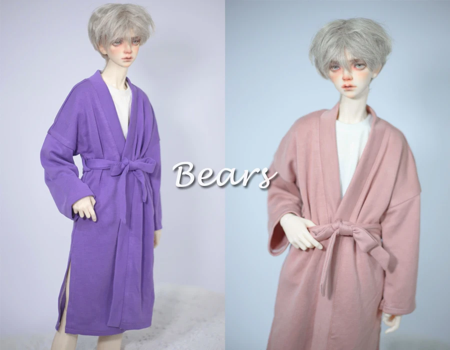 

BJD Doll Clothes Knitted Copper Ammonia Silk Belt Cardigan Bathrobe For 1/3 1/4 BJD SD DD MSD MDD SD17 POPO68 Uncle SSDF Doll