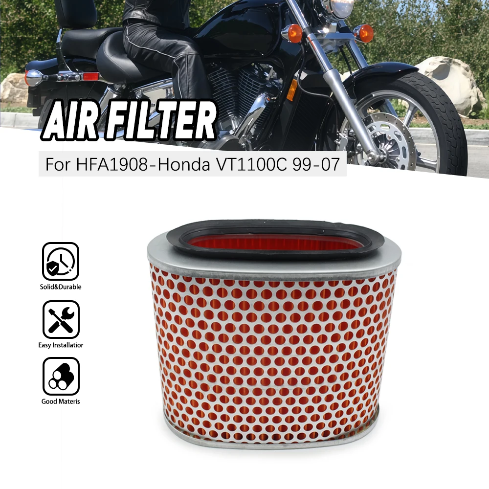 

Air Filter HFA1908 For 1998 Honda Shadow ACE 1100 VT1100CT Tour