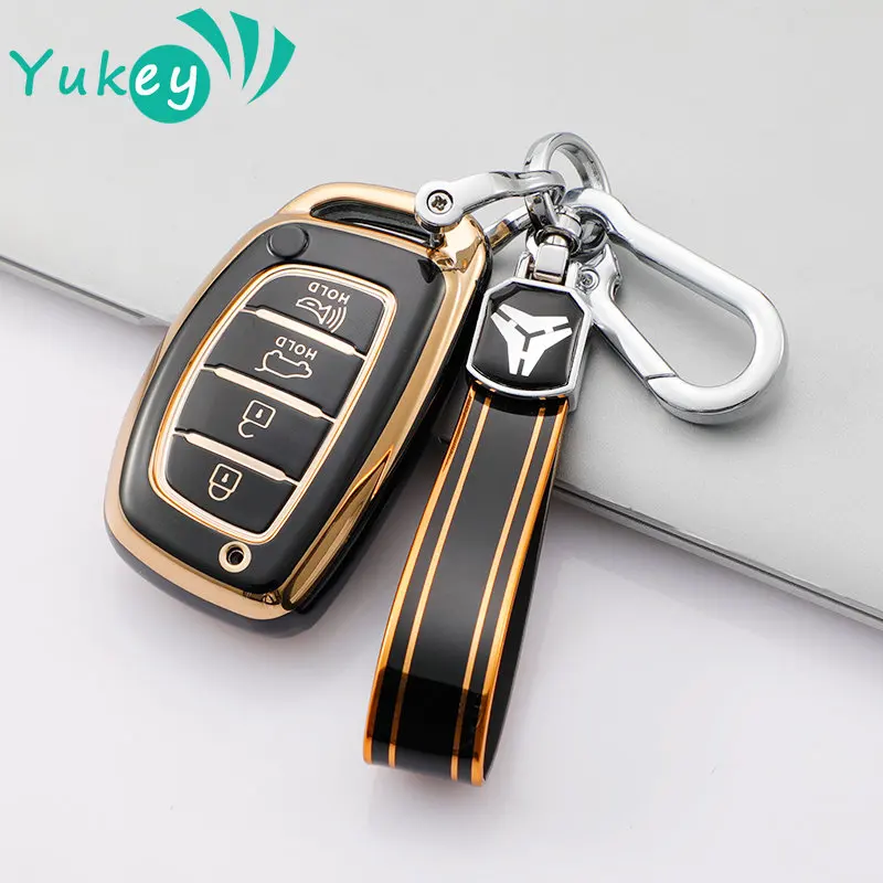 Caso da chave do carro TPU para Hyundai, Tucson, Sonata Fe, Creta IX25, IX35, IX45, I10, I20, I30, I40, Verna, Solaris, Mistra, Elantra, sotaque, Fob