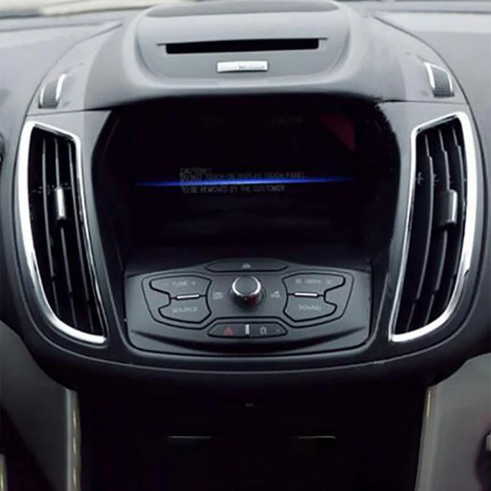ABS Chrome Glossy Air Vent Trim for Ford Escape Kuga 2016 - 2019 Ac Outlet Decoration Cover Sticker Car Accessories