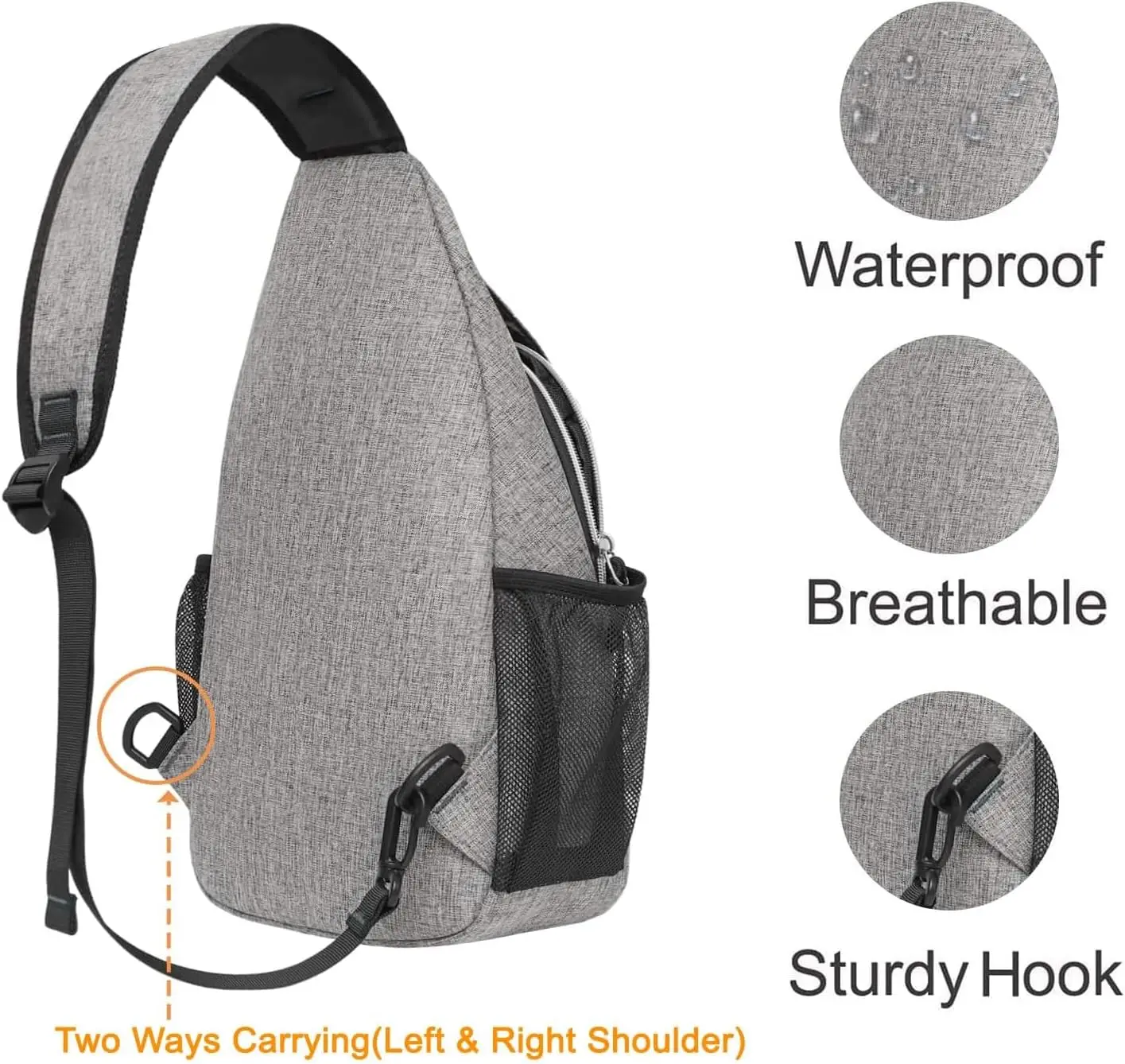 Bolso de pecho de moda, bolso de hombro multifuncional para hombre, mochila informal de negocios, bolso cruzado de viaje para deportes al aire libre para mujer