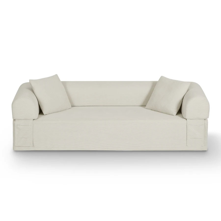 3Seater Sofa Boneless Couches, No Assembly Needed, Modern Sofa for Compact Living Rooms, Apartments, and Offices Comfy Futon Co