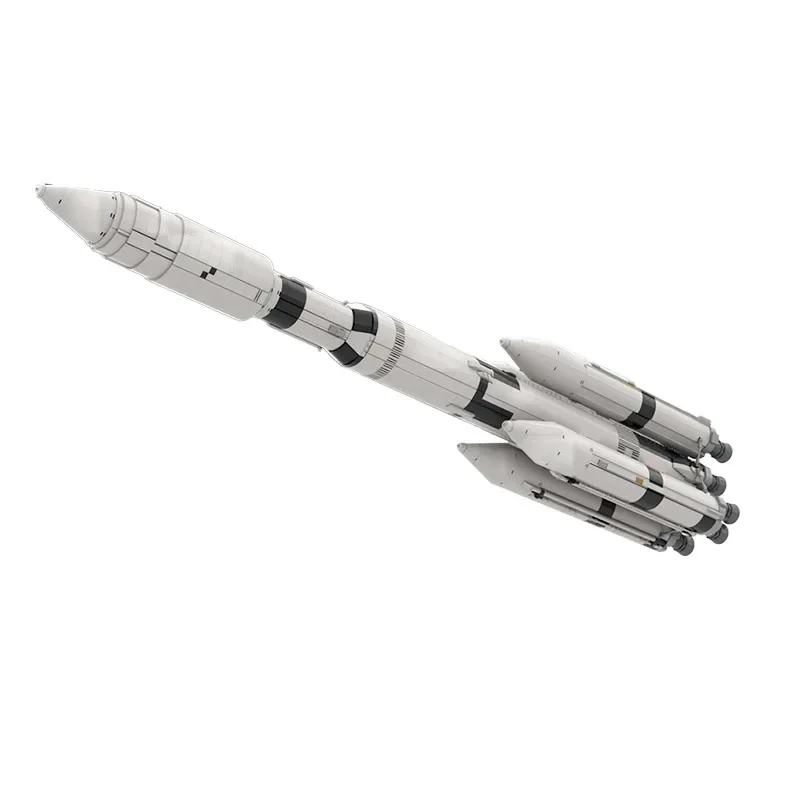 MOC Saturn V MLV-25L Rocket Building Blocks Space Apollo ขนาดใหญ่ Rocket อนุภาคขนาดเล็กประกอบของเล่นเด็ก (5389 ชิ้น)