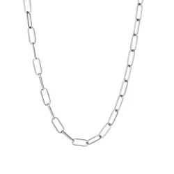 Punk Paperclip Link Chain Choker Necklace Female Silver Color Stainless Steel Neck Chains For Women Fashion Party Jewelry Gift