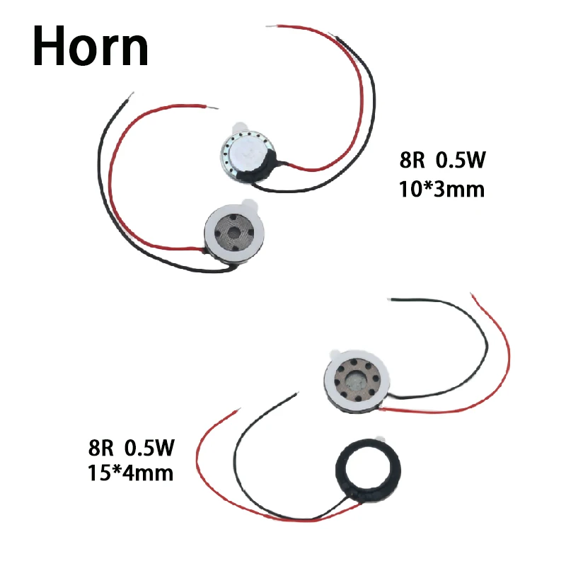 YUXI 1Piece Circular Speaker For Diameter 10mm/15mm 8R0.5W Small Speaker with Wire Ringing Buzzer