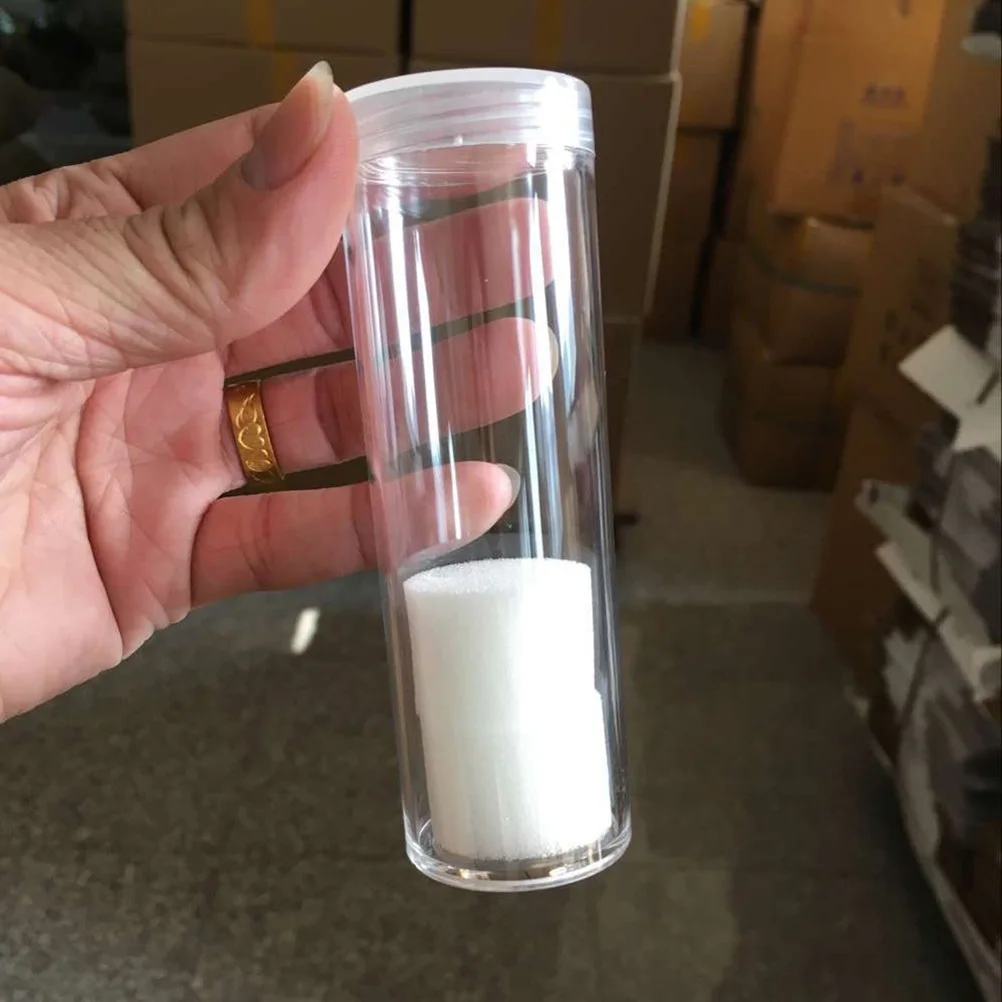 

6 Pcs Coin Roll Storage Box Clear Plastic Coin Organizer Tube Container Protector for Collectors Key Safe Keeper