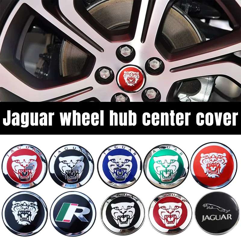 4Pcs 59mm Car Wheel Center Hub Caps Covers for Jaguar XF XJ-S XJ-6 X-Type XE S-Type F-PACE F-Type XK8 XK XKR XFR Accessories