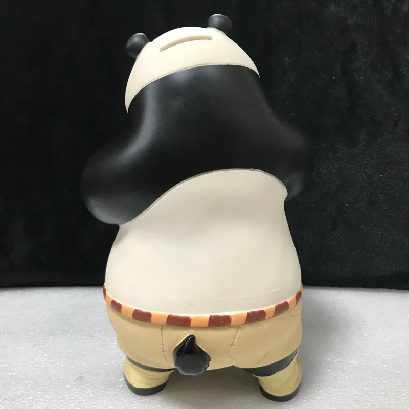 Chinese kung fu Dragon Warrior Panda figure Piggy Bank Ornaments Cartoon Kawaii Animal Money Box Coin Bank Kids Birthday Gifts