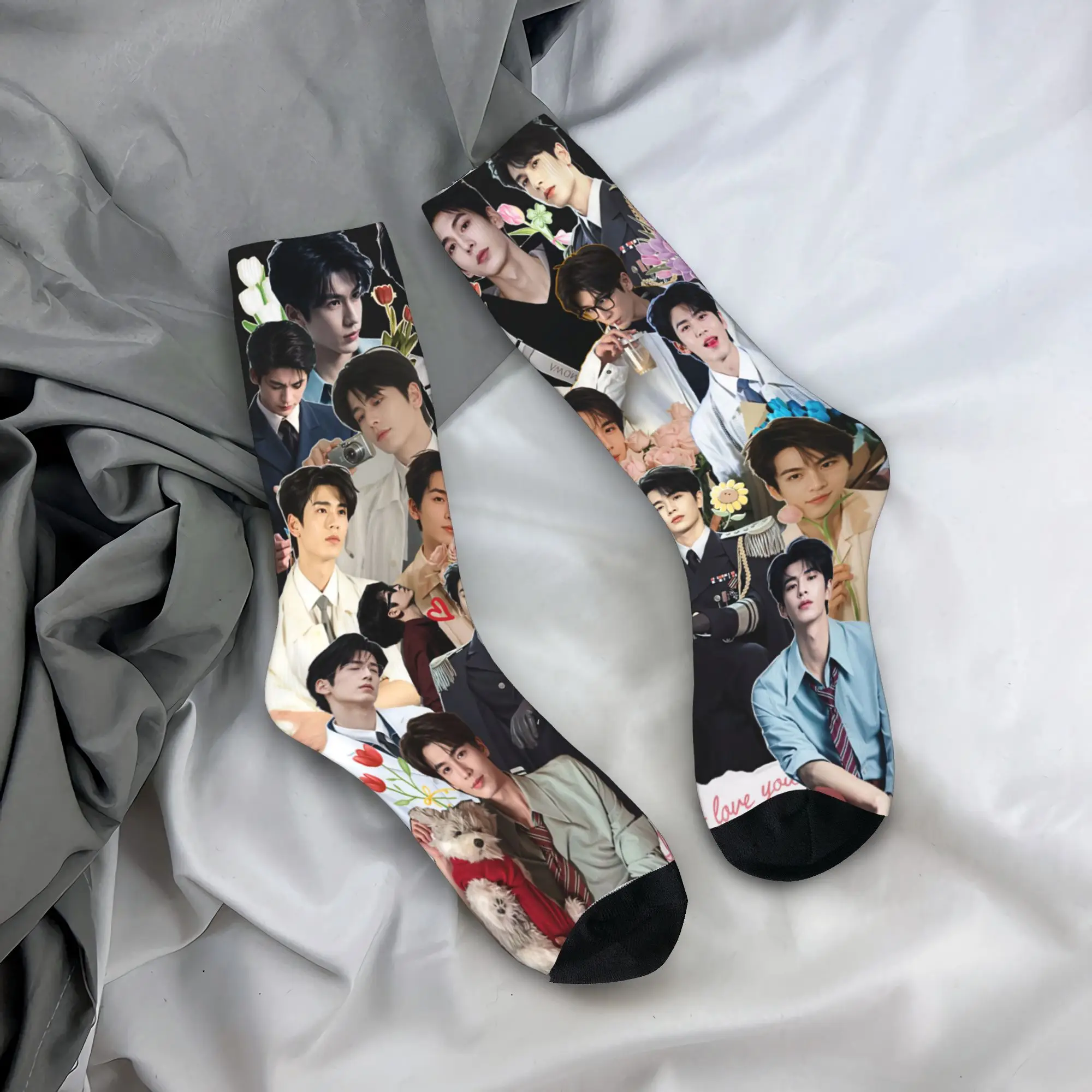 Zhang Linghe Pursuit Of Jade Socks  Anti Skid Stockings Couple Quality Skateboard Socks Spring Casual Printed Socks