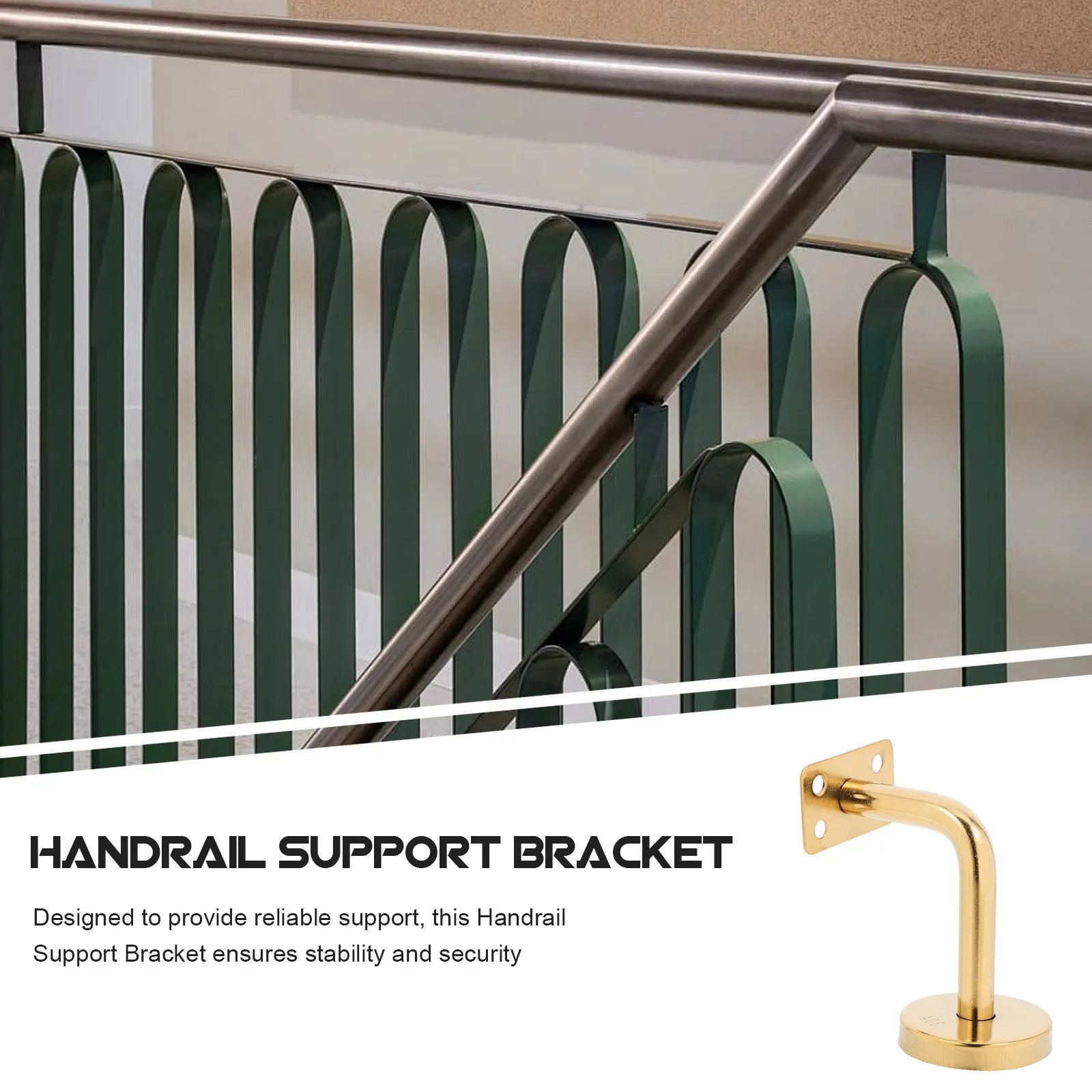 Stainless Steel Handrail Bracket for Stairs Load Bearing Wall Mount Railing Bracket Kit Minimalist Design Stairway Handrail