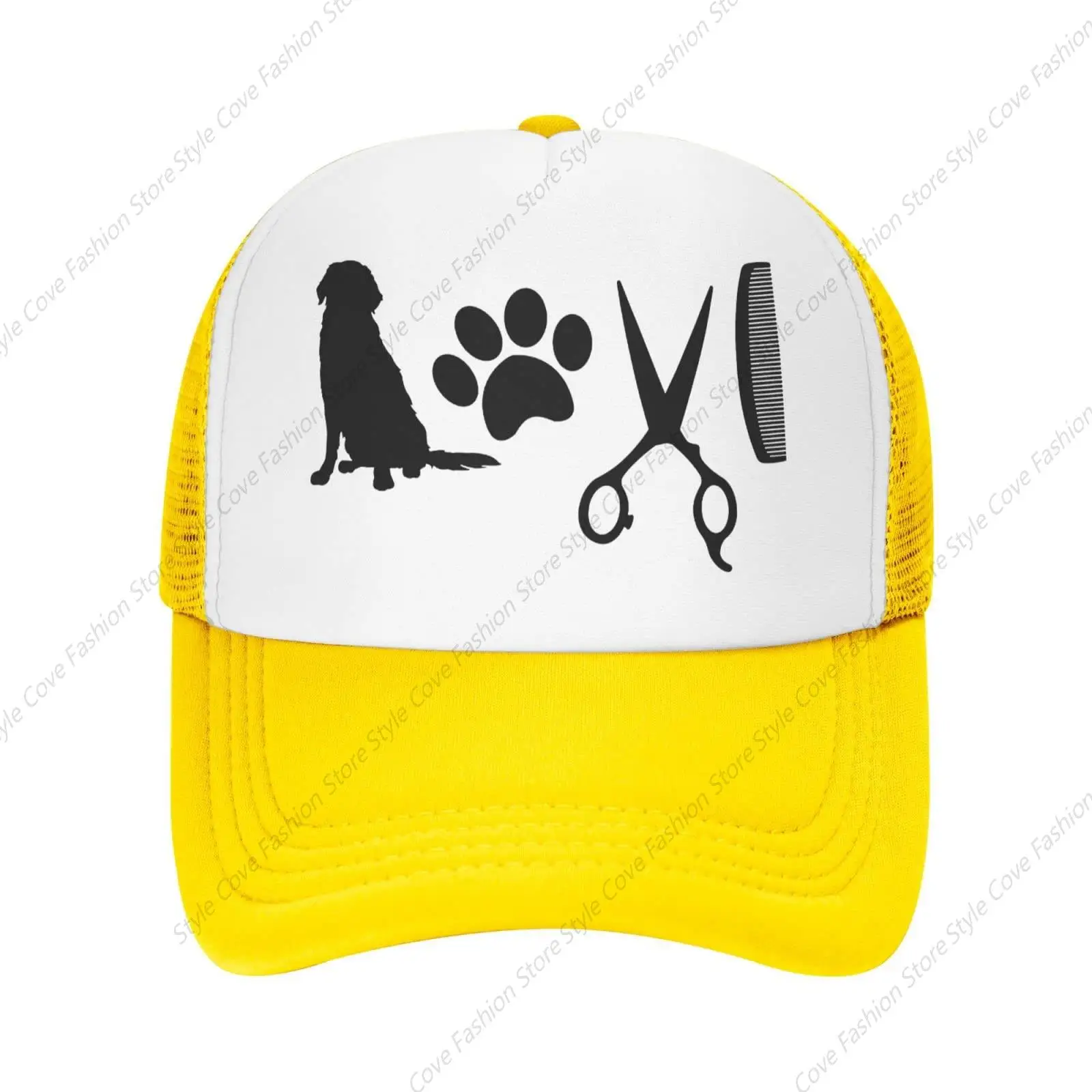 Love Dog Grooming Puppy Groomer uomo donna cappelli in rete berretto da Baseball traspirante estivo cappello da camionista regolabile per sport all'aria aperta