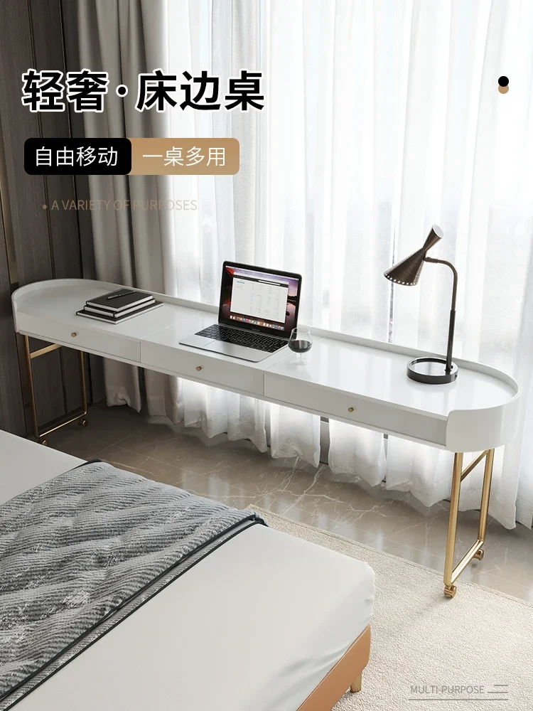 Large movable cross bed table, light luxury laptop, bed end, bedroom, bedside table, bedroom, lazy person, bed, desk