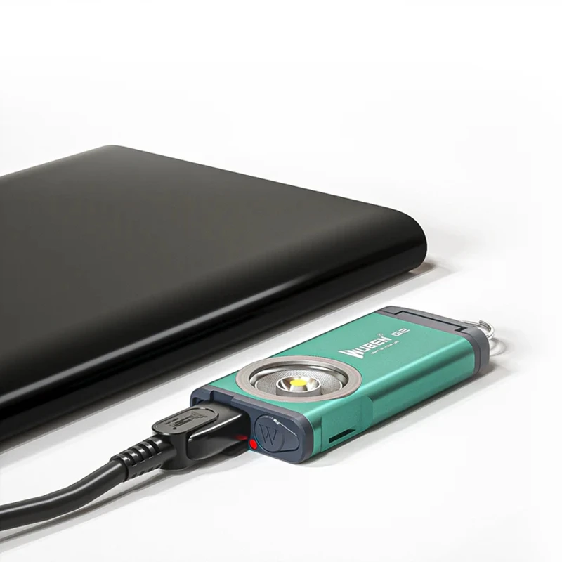 WUBEN G2 Type-C Rechargeable Keychain Light 500Lumens Beam Distance 47Meters Built in battery Magnetic tail Mini Flashlight