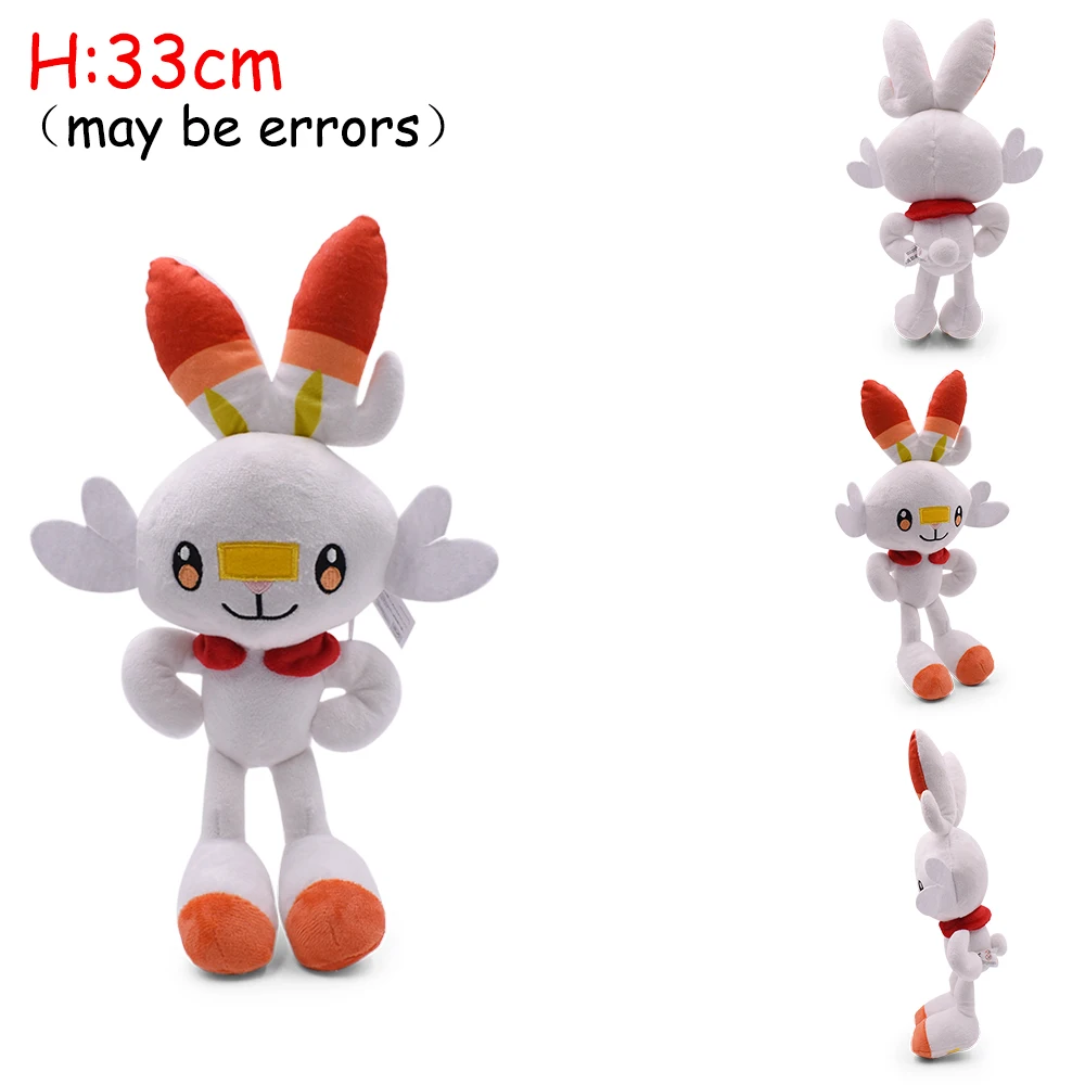 Scorbunny Grookey Sobble Pokemon Plüschpuppe Sprigatito Quaxly Fuecoco Floragato Meowscarada Anime Gefülltes Peluche Spielzeug Geschenke