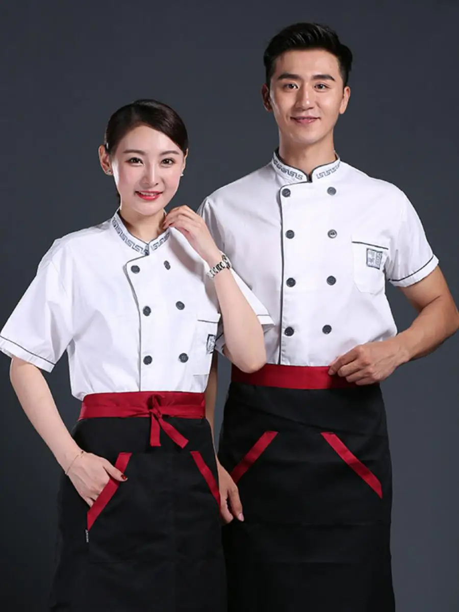 

Double-Breasted ort Sve Long Sve Four Seasons Restaurant Kitchen Work Chef orm Can Add Logo Men's Workwear orm