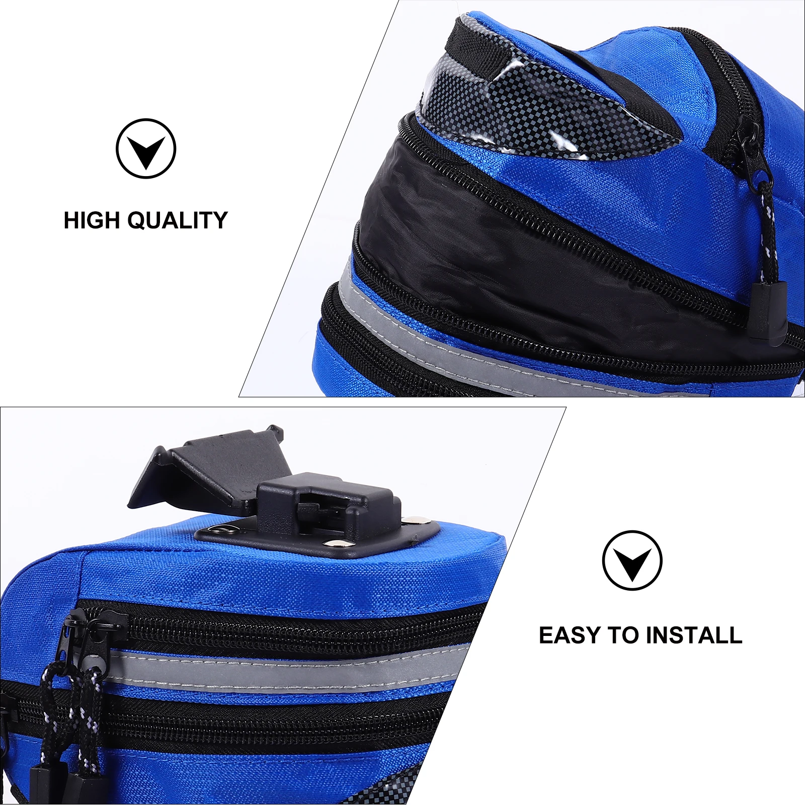 

Waterproof Saddle Pack Large Capacity Bike Seat Bag for Smartphone Wallet Towel Outdoor Bicycling Supplies Reflective Safety