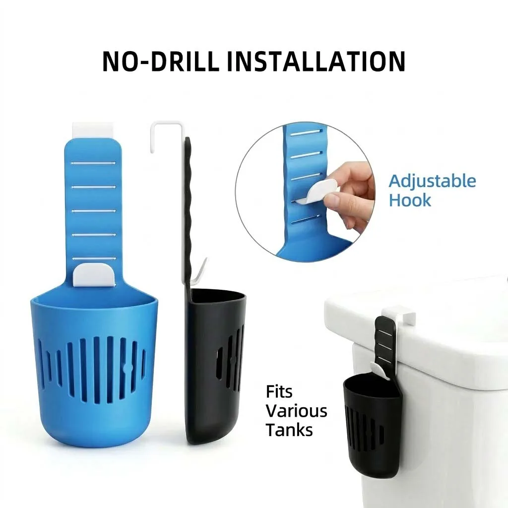 Silicone Toilet Tank Tablet Holder Versatile Toilet Bowl Hanging Cleaner and Deodorizer Hanger image 6