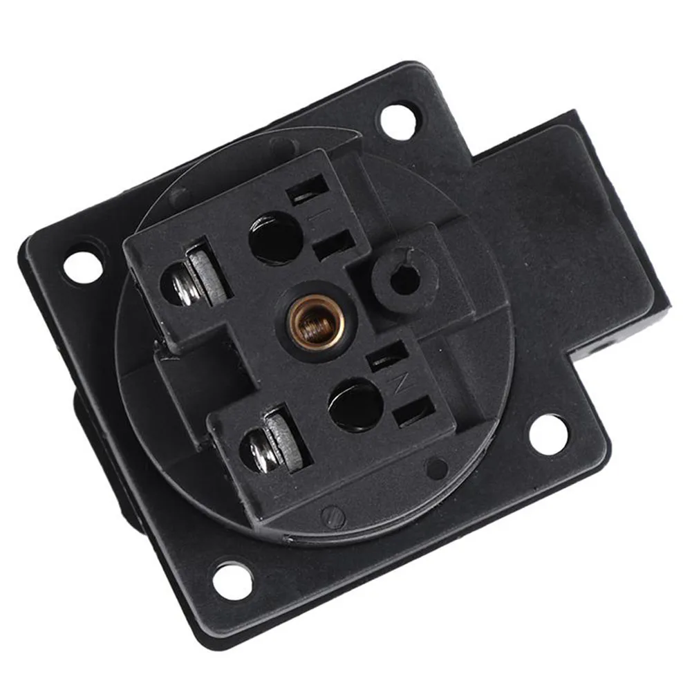 Convenient Charging Solution Black Waterproof Socket for AC 250V German Standard Enhance Your Charging Experience