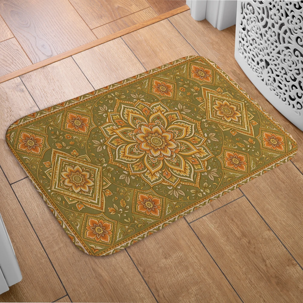 Bohemian ethnic style mandala flower arrangement doormat Home Carpet Entrance Door Mats Modern Decor Carpet Bathroom Floor Mats