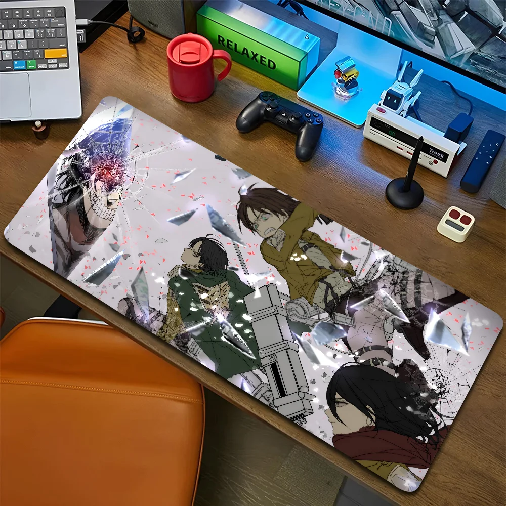 1pc A-Attack On Titan Mousepad Non-slip Mouse Pad Suitable For Office Computers Laptops E-sports Game Desk Mats XXL Keyboard