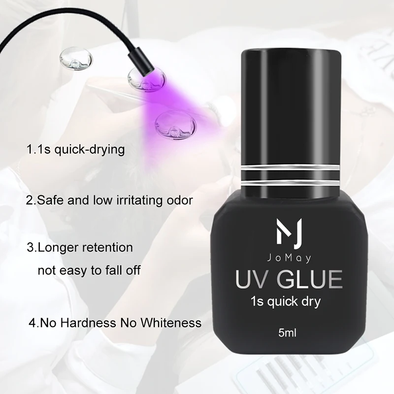 JOMAY UV Lash Glue Eyelash Glue Remover Eyelash Extension Glue Adhesive Retention Lash No Irritation Eyelash Glue Cream Makeup