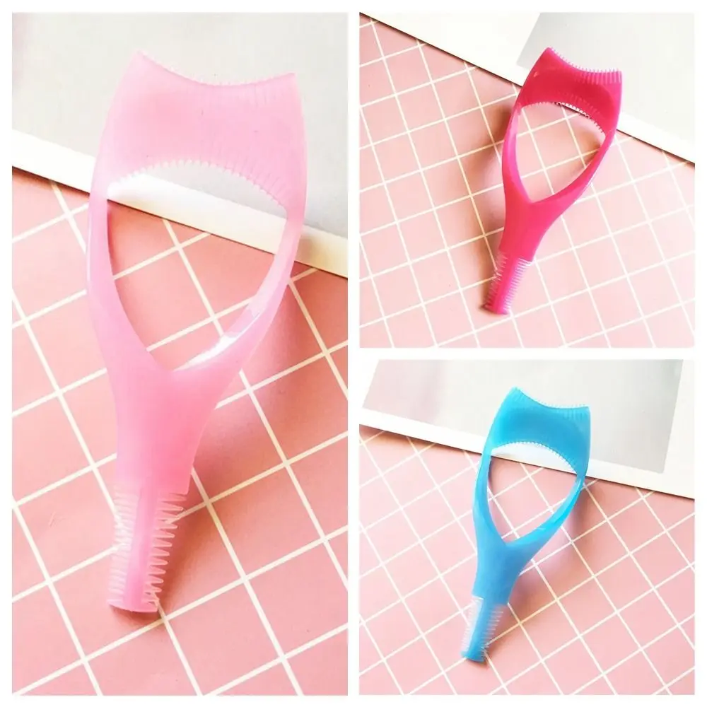 3 In 1 มาสคาร่า SHIELD GUARD พลาสติกเครื่องสําอางค์เครื่องมือขนตามาสคาร่า Applicator เครื่องมือขนตาเครื่องมือหวีขนตา