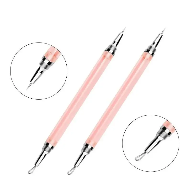 1Pcs Pore Cleaner Needles Stainless Steel Double-Head Blackhead Remover Whitehead Squeeze Extractor Pimples Removal Tool