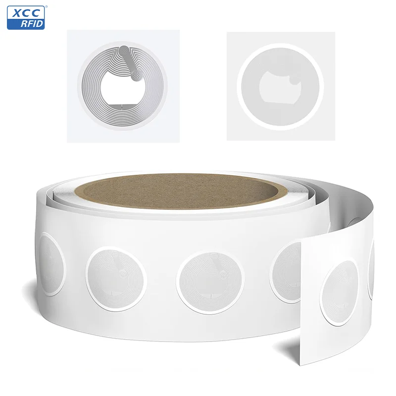 

25 мм NFC-метка NTAG213, высокочастотная, 144 байта, белая, стандарт ISO14443A, для умных вывесок и отслеживания продукции