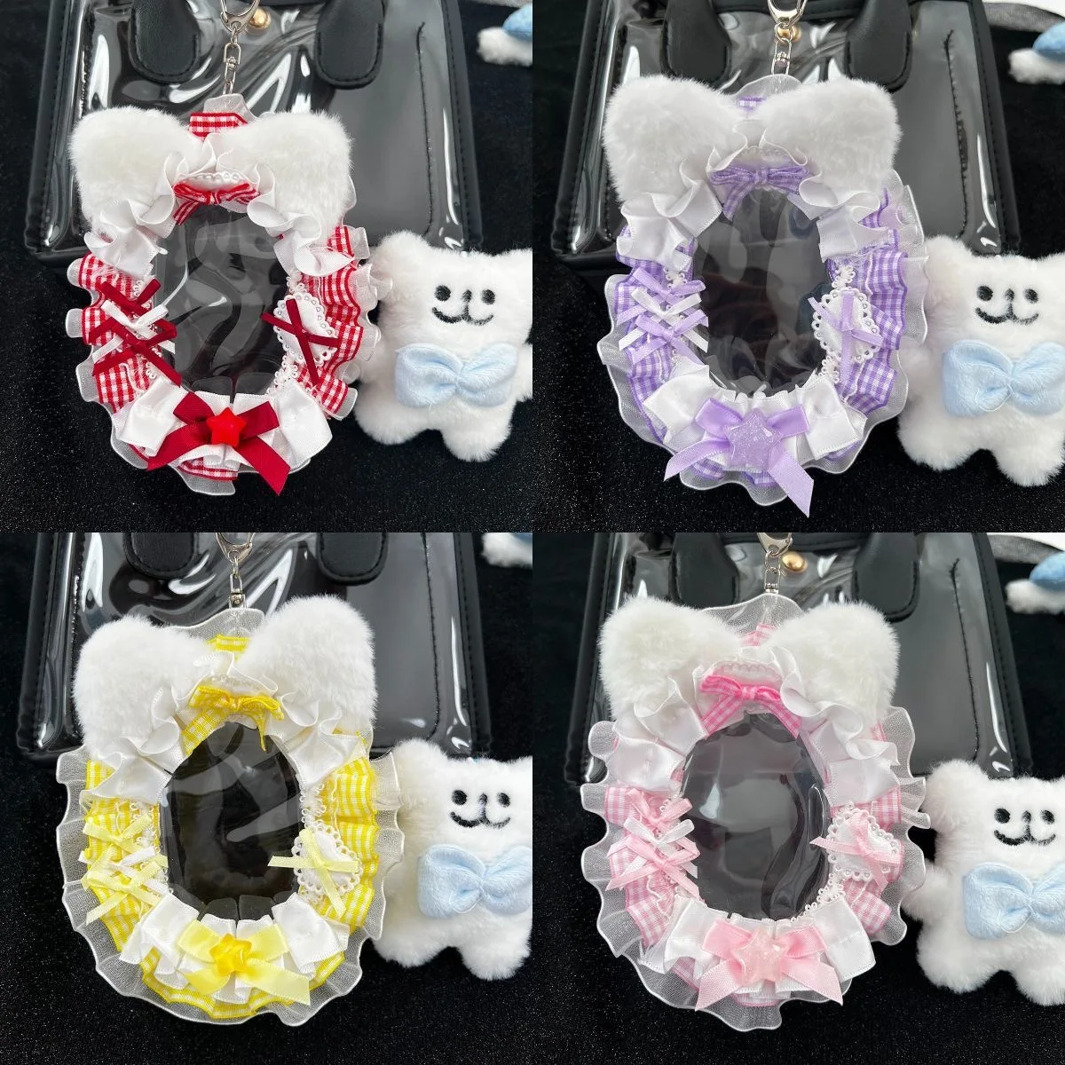 

Подвески для сумок, идол, защита для фото, чехол для карт, кошачье ухо, украшения для сумки, брелоки для сумок, подвеска с бантом, сумка