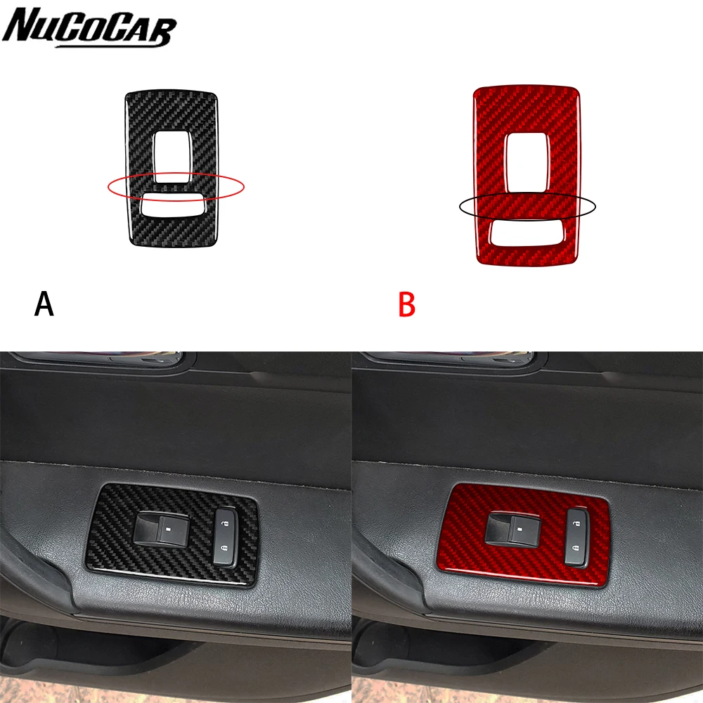 For Chevrolet Traverse 2013-2017 Carbon Fiber co-pilot door lift button panel Cover Car Accessories Interior Decorative Stickers
