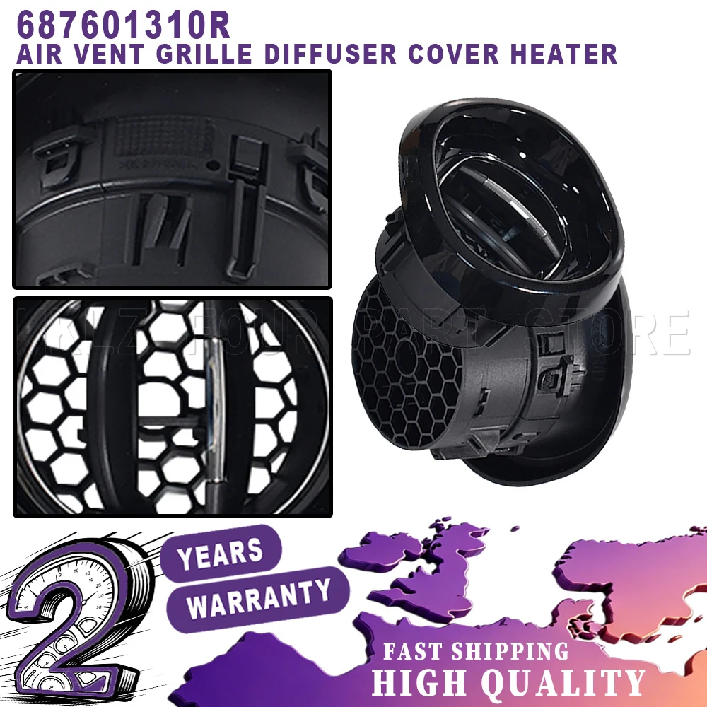 New For Opel/Vauxhall Vivaro Renault Captur Clio MK4 Trafic MK3 Air Vent Grille Diffuser Cover Heater black car accessories