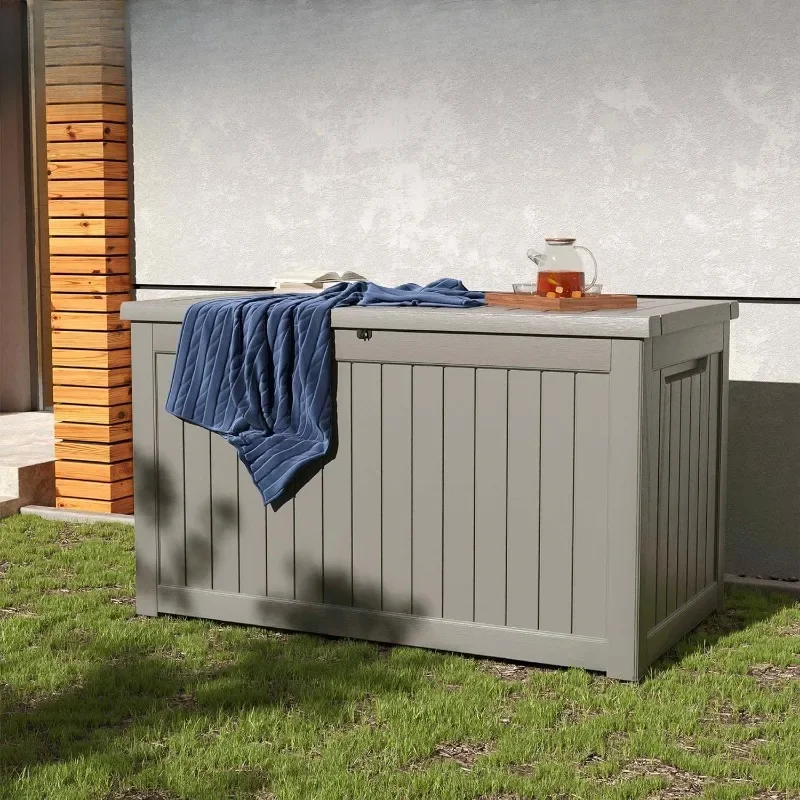 Storage Box, Lockable Large Outdoor Container for Patio Furniture Cushions