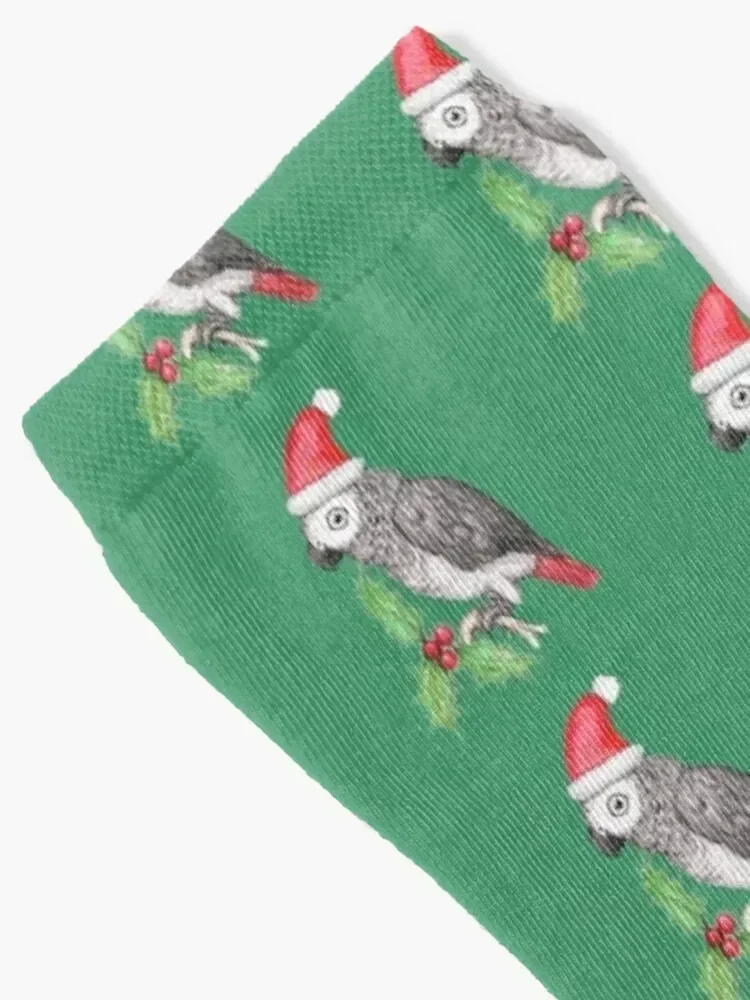 Christmas African grey parrot Socks Children's loose floor fashionable Socks For Men Women's