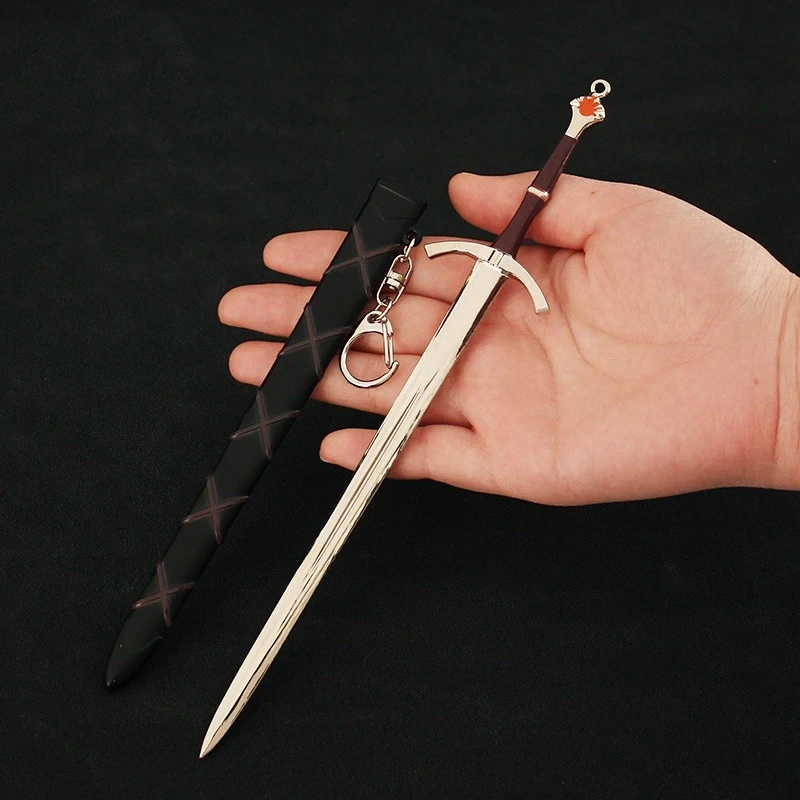 21CM American Drama Game Peripheral Sword of Dawn Alloy Crafts with Scabbard Sword Thrones Model Ornaments Toys Collection Gifts