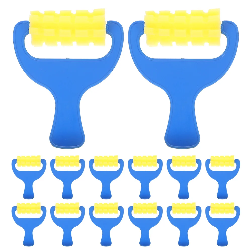 

16Pcs Kids Sponge Paint Brush Set Graffiti Roller Brushes Versatile Easy Clean Reusable Early Learning DIY Crafts