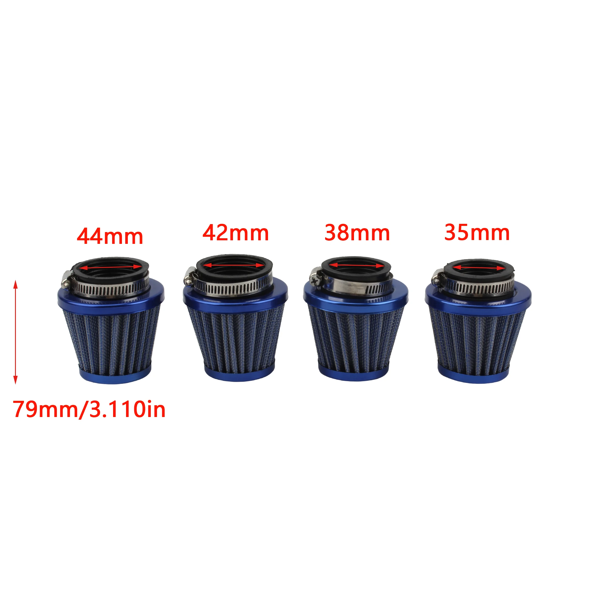 Motorcycle 42mm 44mm Air Filter Mushroom Head Filters Universal Carburetor Air Intake Filter Cleaner Motocross ATV Dirt Bike