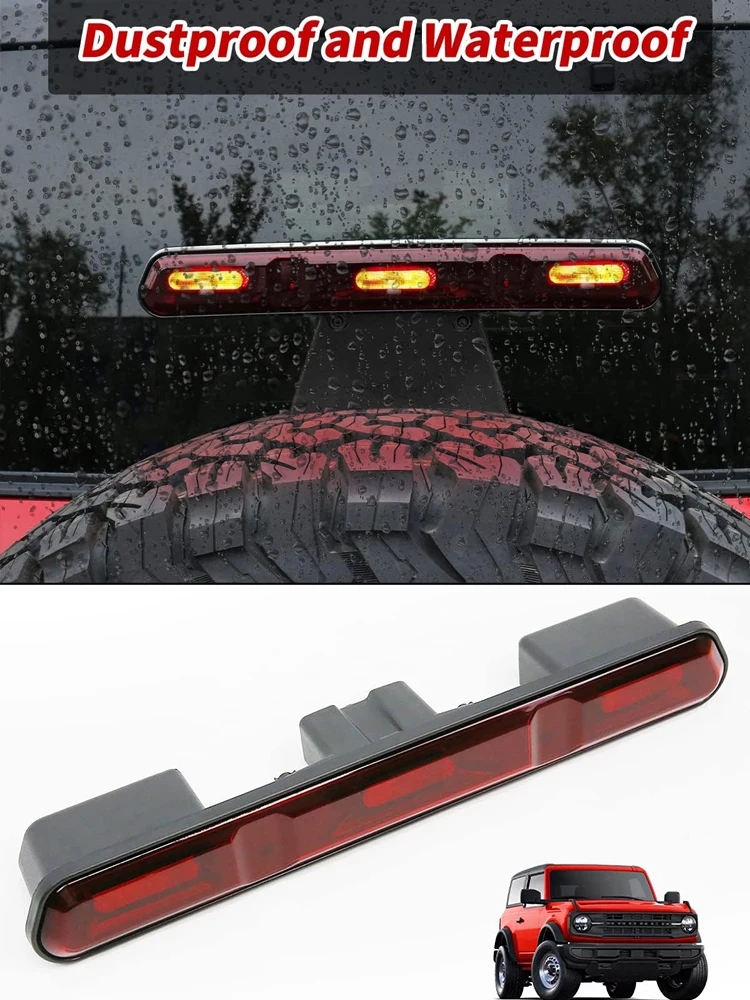 Upgraded 3rd Third LED Brake Light For Ford Bronco 2021 2022 2023 2/4Door High Mount Lamp Light Bar Stop Tail Light Accessories