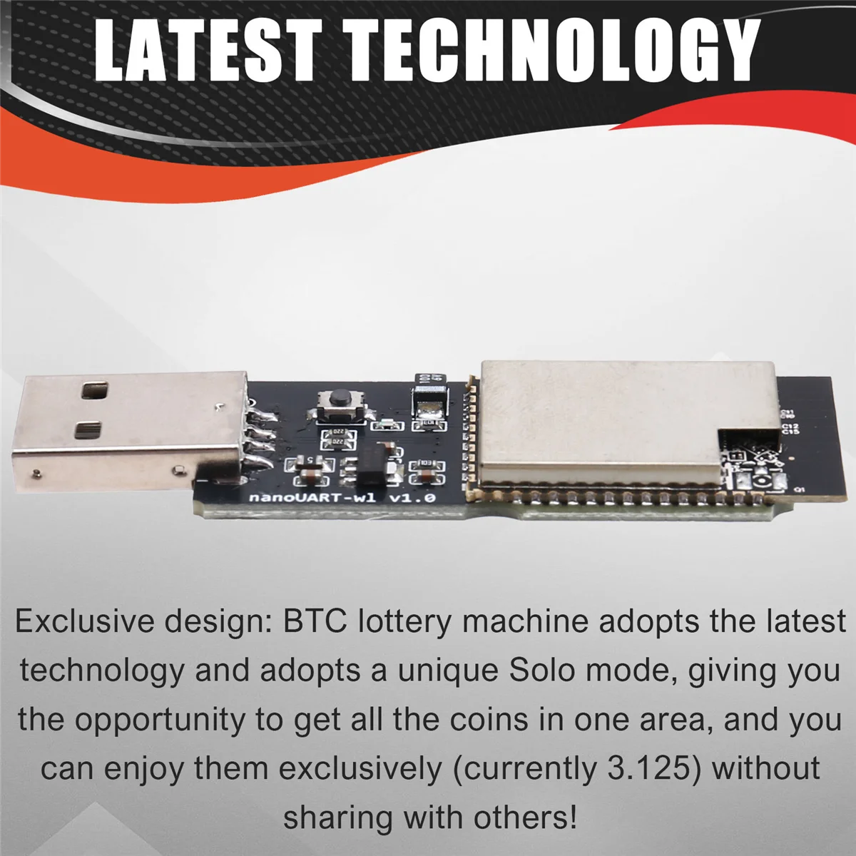 BABQ 2 uds USB BTC Miner solo minero de lotería 40-50KH/S Bitcoin BTC Miner Asic Mining minero de baja potencia para el hogar y la Oficina