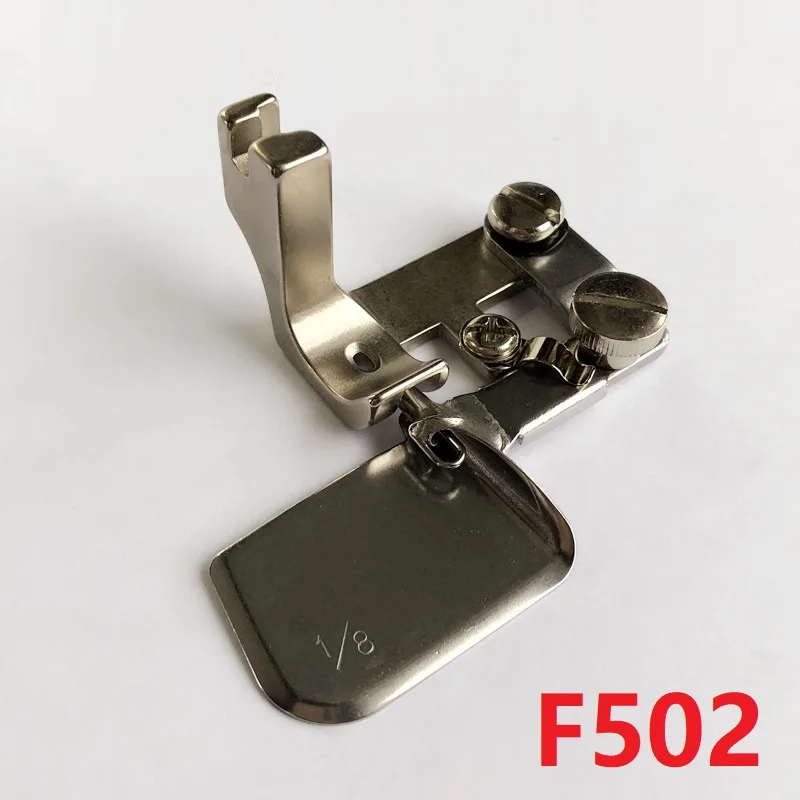 F502 Curve Hemming Presser Foot Single Needle Lockstitch Sewing Machine Hemmer For Meandering Edges Attachment Folders Binders