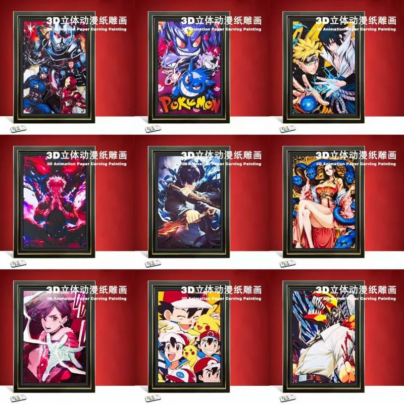 

Bandai периферийные устройства 3D фоторамка живопись ночные огни креативная бумажная скульптура декоративная живопись украшения для анимации неделя