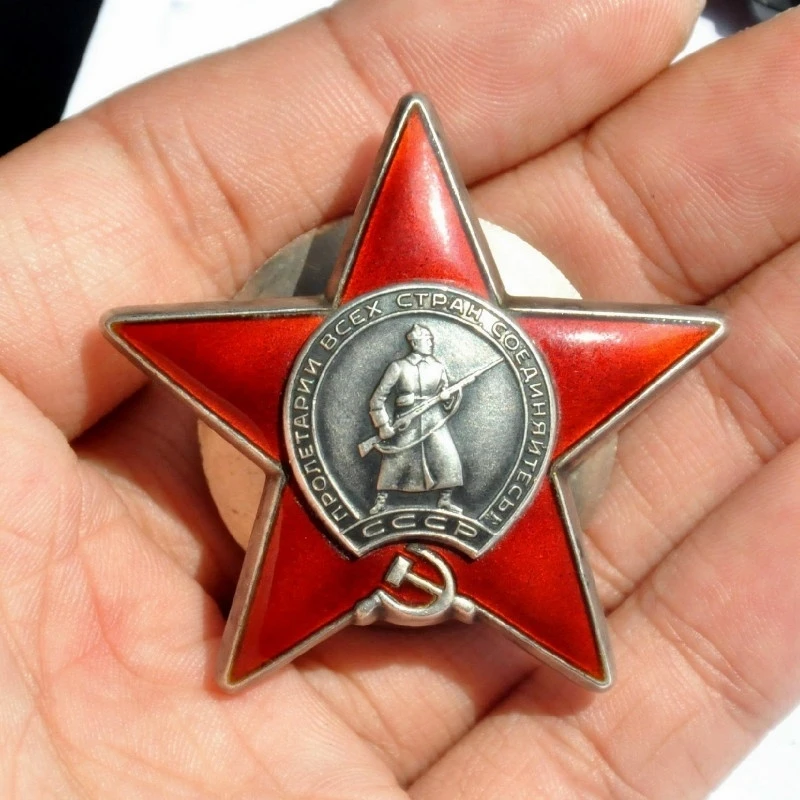 la-medaille-sovietique-de-la-etoile-rouge-la-medaille-de-l'armee-rouge-russe-collection-de-medailles-cccp-de-l'urss