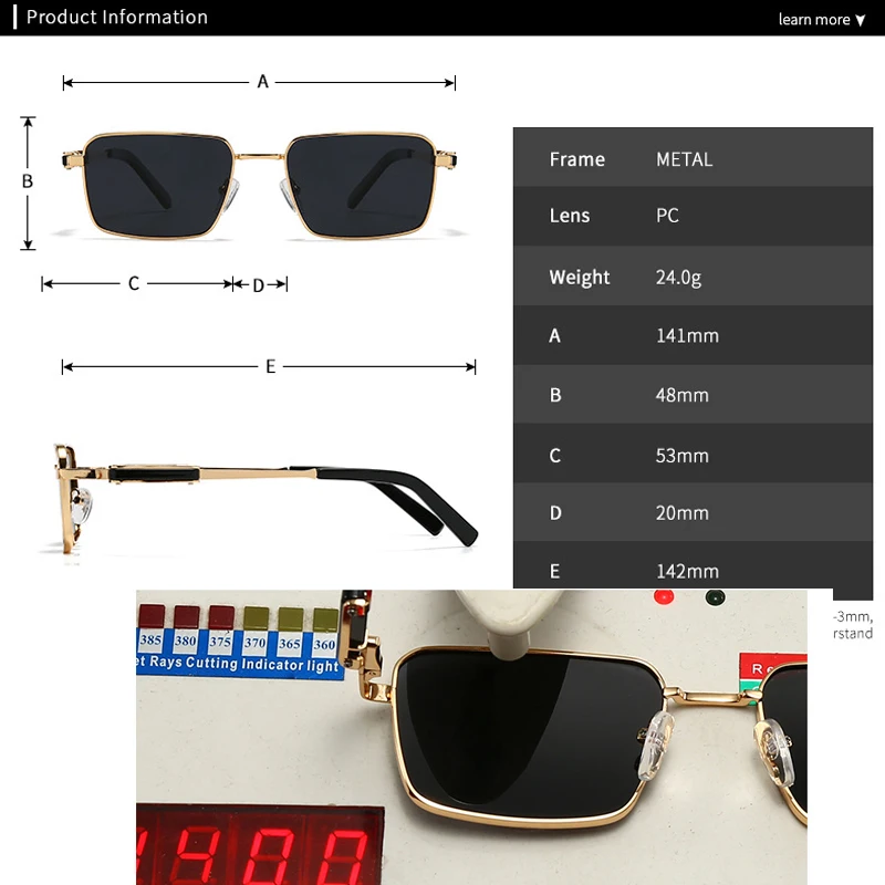 JNPCXI الاستقطاب مستطيل فاسق النظارات الشمسية الرجال الفاخرة العلامة التجارية الرجعية نظارات شمسية للذكور Steampunk القيادة نظارات UV400