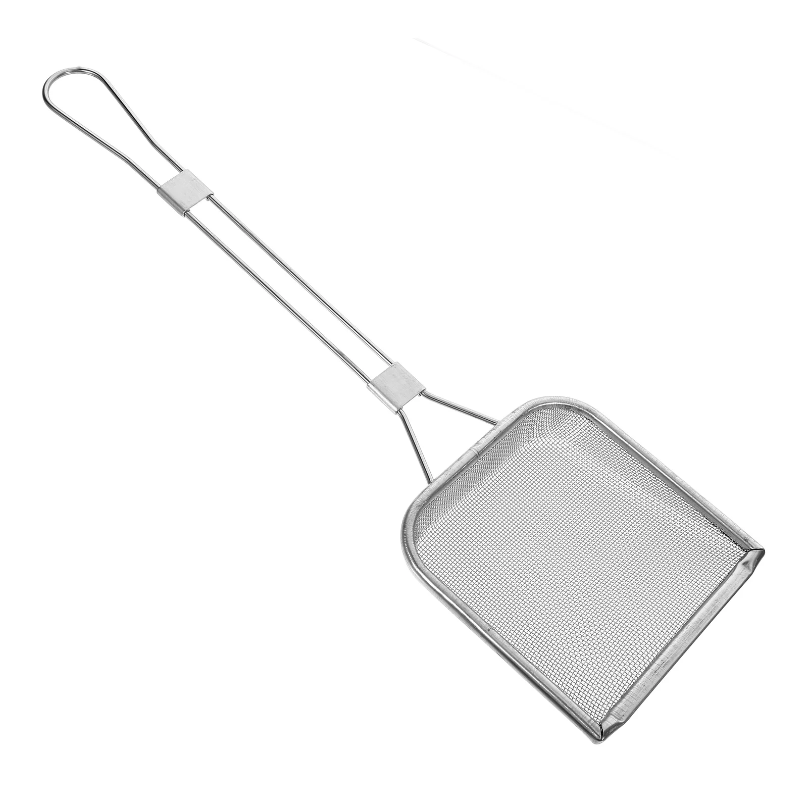 

Wok Oil Residue Skimmer Ladle Stainless Steel Colander Strainers for The Kitchen Food Slotted Spoon Silver Small