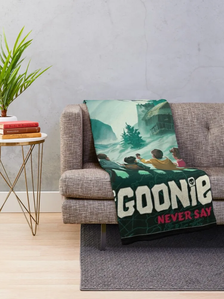 Goonies Never Say Die! Distressed Design For Men, Women, Kids Classic T-Shirt Classic T-Shirt Throw Blanket Single Blankets