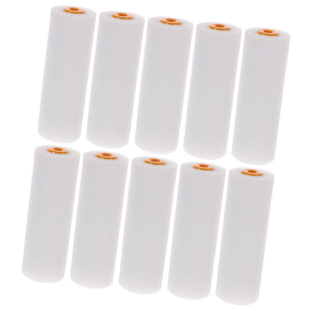10Pcs Sponge Paint Roller Covers Low-Density Replacement Sleeves for Wall Painting Home Use High Frame